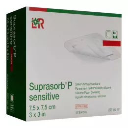 SUPRASORB P sensitive PU-Foam v.bor.lite 7.5x7.5, 10 stk