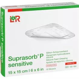 SUPRASORB P sensitiv PU-Skum v.bor.lite 15x15cm, 10 stk