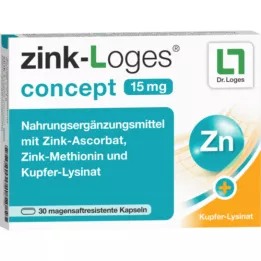 ZINK-LOGES koncept 15 mg enterocoatede kapsler, 30 stk