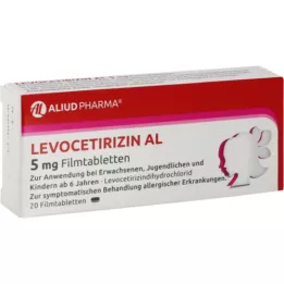 LEVOCETIRIZIN AL 5 mg filmovertrukne tabletter, 20 stk