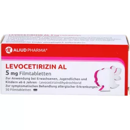LEVOCETIRIZIN AL 5 mg filmovertrukne tabletter, 50 stk