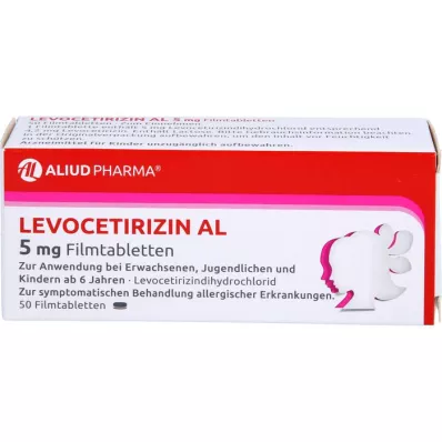 LEVOCETIRIZIN AL 5 mg filmovertrukne tabletter, 50 stk