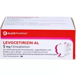 LEVOCETIRIZIN AL 5 mg filmovertrukne tabletter, 100 stk