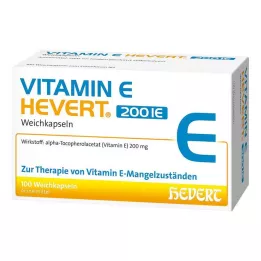 VITAMIN E HEVERT 200 I.U. bløde kapsler, 100 stk