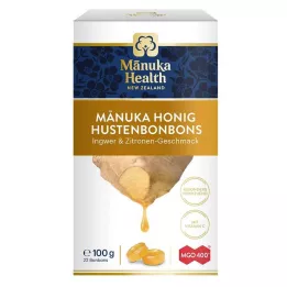 MANUKA HEALTH MGO 400+ slikkepinde ingefær-citron, 100 g