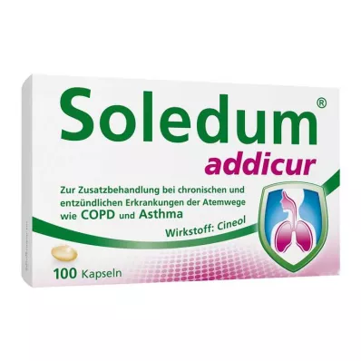 SOLEDUM addicur 200 mg enterocoatede bløde kapsler, 100 stk