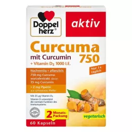 DOPPELHERZ Curcuma 750 Kapsler, 60 Kapsler