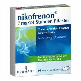 NIKOFRENON 7 mg/24 timer transdermalt plaster, 14 stk