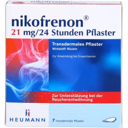 NIKOFRENON 21 mg/24 timer transdermalt plaster, 7 stk
