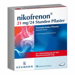 NIKOFRENON 21 mg/24 timers transdermalt plaster, 28 stk