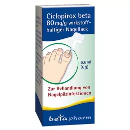 CICLOPIROX beta 80 mg/g neglelak indeholdende aktiv ingrediens, 6,6 ml