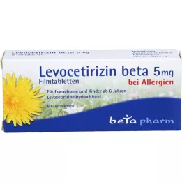 LEVOCETIRIZIN beta 5 mg filmovertrukne tabletter, 6 stk
