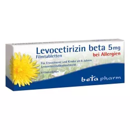 LEVOCETIRIZIN beta 5 mg filmovertrukne tabletter, 6 stk