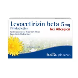 LEVOCETIRIZIN beta 5 mg filmovertrukne tabletter, 100 stk