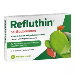 REFLUTHIN mod halsbrand tyggetabletter mint, 16 stk