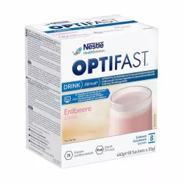 OPTIFAST Drikkejordbærpulver, 8X55 g