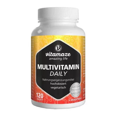 MULTIVITAMIN DAILY uden jod vegetariske kapsler, 120 stk