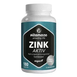 ZINK AKTIV 25 mg veganske højdosistabletter, 180 stk