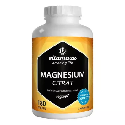 MAGNESIUMCITRAT 360 mg veganske kapsler, 180 kapsler