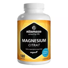 MAGNESIUMCITRAT 360 mg veganske kapsler, 180 kapsler