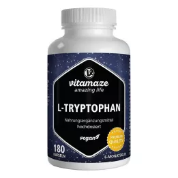 L-TRYPTOPHAN 500 mg veganske højdosis-kapsler, 180 kapsler