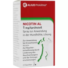 NICOTIN AL 1 mg/spray til oral anvendelse, 2 stk