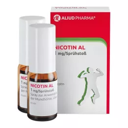 NICOTIN AL 1 mg/spray til oral anvendelse, 2 stk