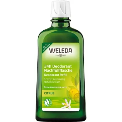 WELEDA Citrus 24h deodorant refill-flaske, 200 ml