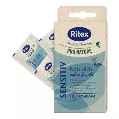 RITEX PRO NATURE SENSITIV Kondomer, 8 stk RITEX PRO NATURE SENSITIV Kondomer, 8 stk