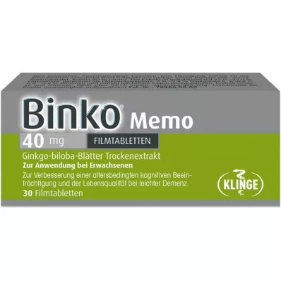 BINKO Memo 40 mg filmovertrukne tabletter, 30 stk