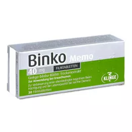 BINKO Memo 40 mg filmovertrukne tabletter, 30 stk