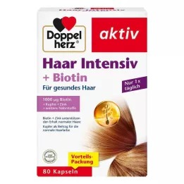 DOPPELHERZ Hair Intensive+Biotin-kapsler, 80 kapsler