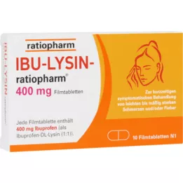 IBU-LYSIN-ratiopharm 400 mg filmovertrukne tabletter, 10 stk