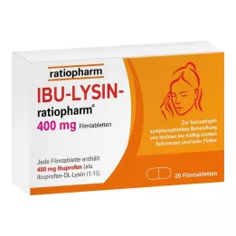 IBU-LYSIN-ratiopharm 400 mg filmovertrukne tabletter, 20 stk