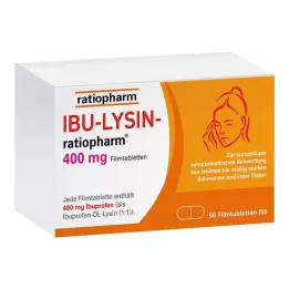 IBU-LYSIN-ratiopharm 400 mg filmovertrukne tabletter, 50 stk