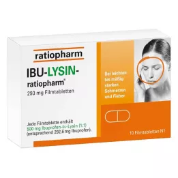 IBU-LYSIN-ratiopharm 293 mg filmovertrukne tabletter, 10 stk