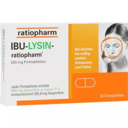 IBU-LYSIN-ratiopharm 293 mg filmovertrukne tabletter, 20 stk
