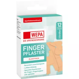 WEPA Fingerplastre mix 3 størrelser, 12 stk