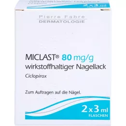 MICLAST 80 mg/g neglelak indeholdende aktiv ingrediens, 2X3 ml