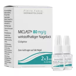 MICLAST 80 mg/g neglelak indeholdende aktiv ingrediens, 2X3 ml