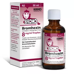 BROMHEXIN Hermes Arzneimittel 8 mg/ml dråber, 50 ml
