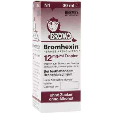 BROMHEXIN Hermes Arzneimittel 12 mg/ml dråber, 30 ml