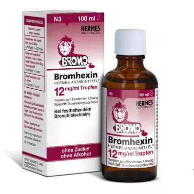 BROMHEXIN Hermes Arzneimittel 12 mg/ml dråber, 100 ml