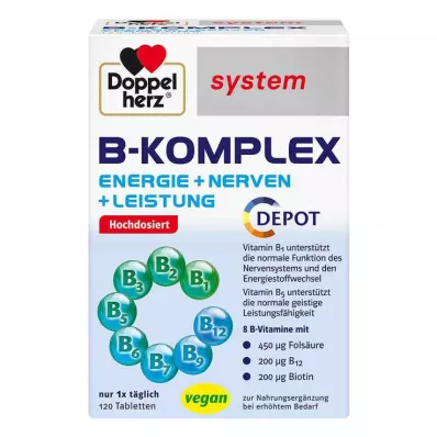 DOPPELHERZ B-kompleks systemtabletter, 120 stk