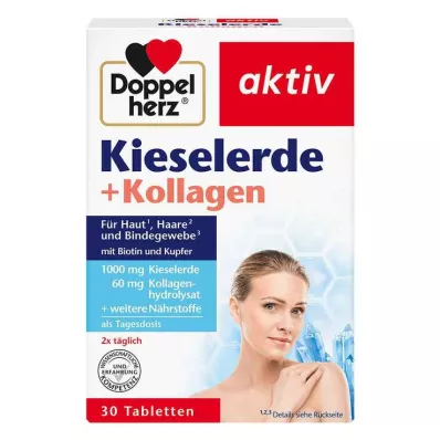 DOPPELHERZ Silica+Collagen-tabletter, 30 kapsler