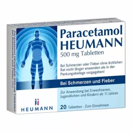 PARACETAMOL HEUMANN 500 mg tablet mod smerter og feber, 20 stk