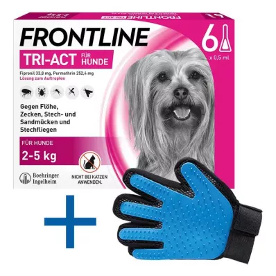 FRONTLINE Tri-Act-opløsning til drypning på hunde 2-5 kg, 6 stk