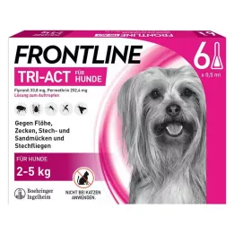 FRONTLINE Tri-Act-opløsning til drypning på hunde 2-5 kg, 6 stk