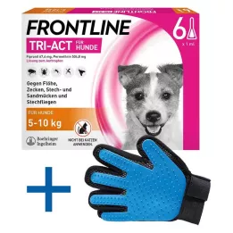 FRONTLINE Tri-Act-opløsning til drypning på hunde 5-10 kg, 6 stk