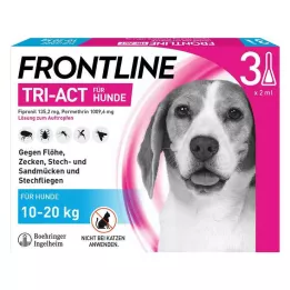 FRONTLINE Tri-Act-opløsning til drypning på hunde 10-20 kg, 3 stk
